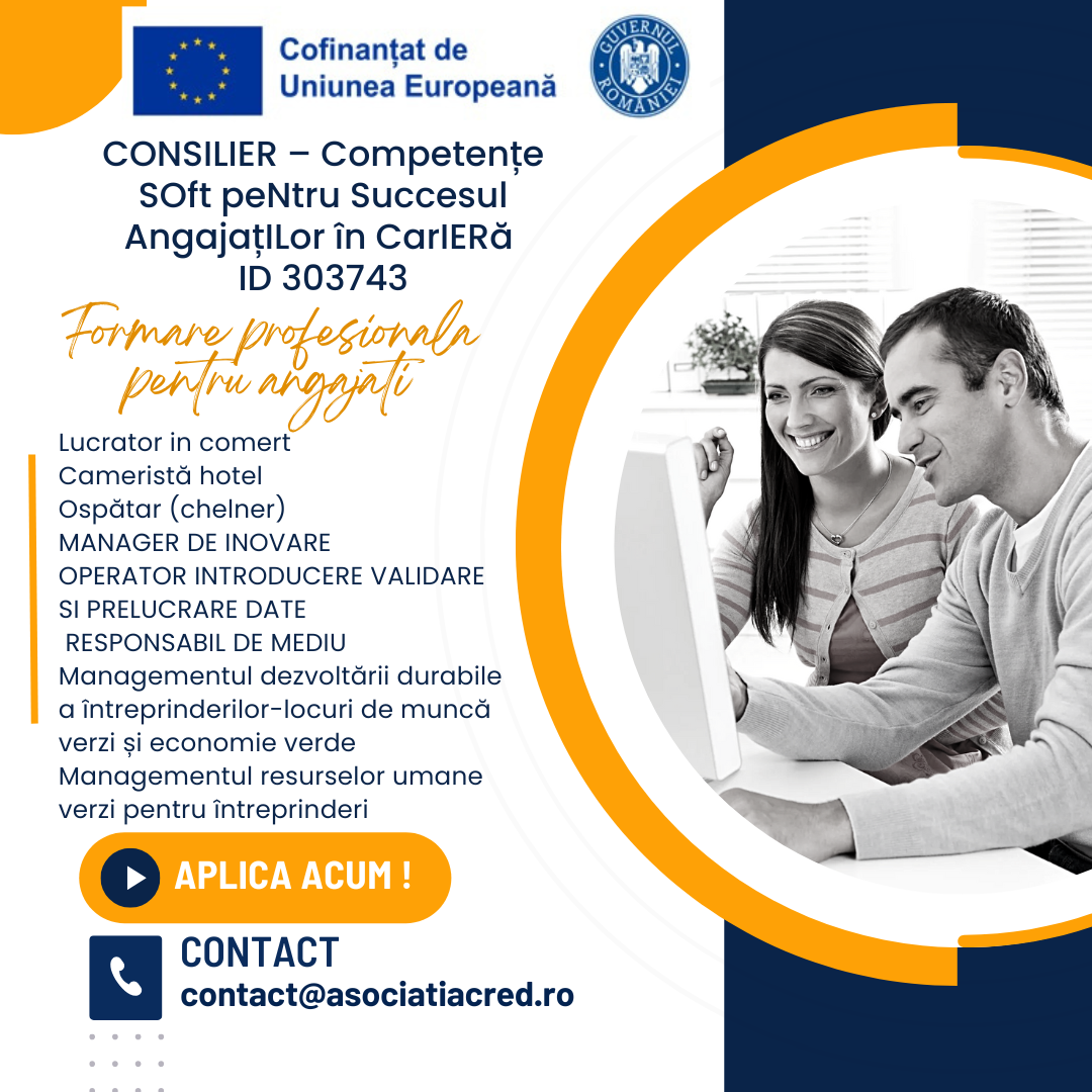 CONSILIER – Competențe SOft peNtru Succesul AngajațILor în CarIERă